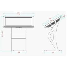 Interaktiver Multimedia-Touch-Kiosk des Innen-LCD mit Selbsteinschaltfunktion